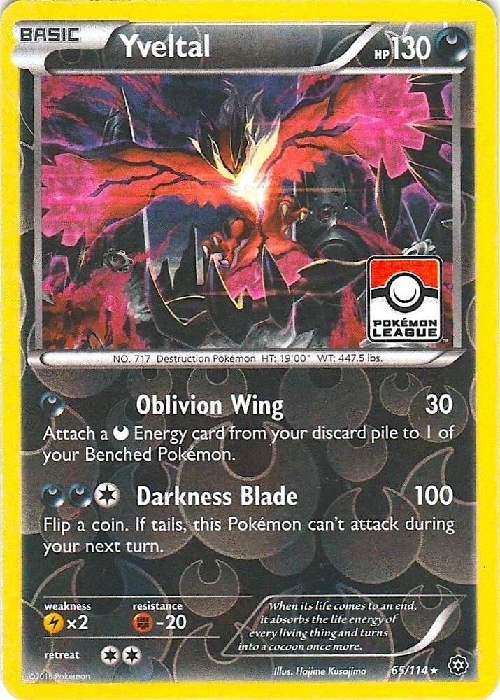 Yveltal - 65/114 (Pokemon League) 065/114 card from League & Championship Cards