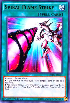 Spiral Flame Strike DPDG-EN001 card from Duelist Pack: Dimensional Guardians