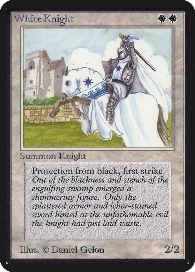 White Knight card from Alpha Edition