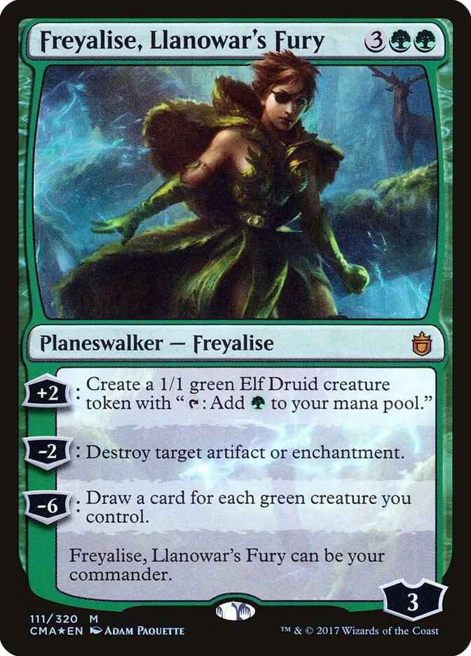Freyalise, Llanowar's Fury 111 card from Commander Anthology