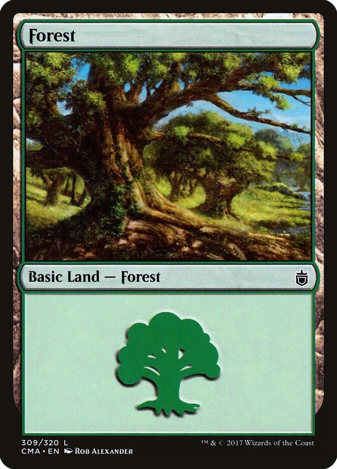Forest 309 card from Commander Anthology