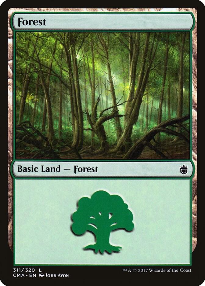 Forest 311 card from Commander Anthology