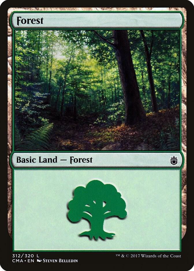 Forest 312 card from Commander Anthology