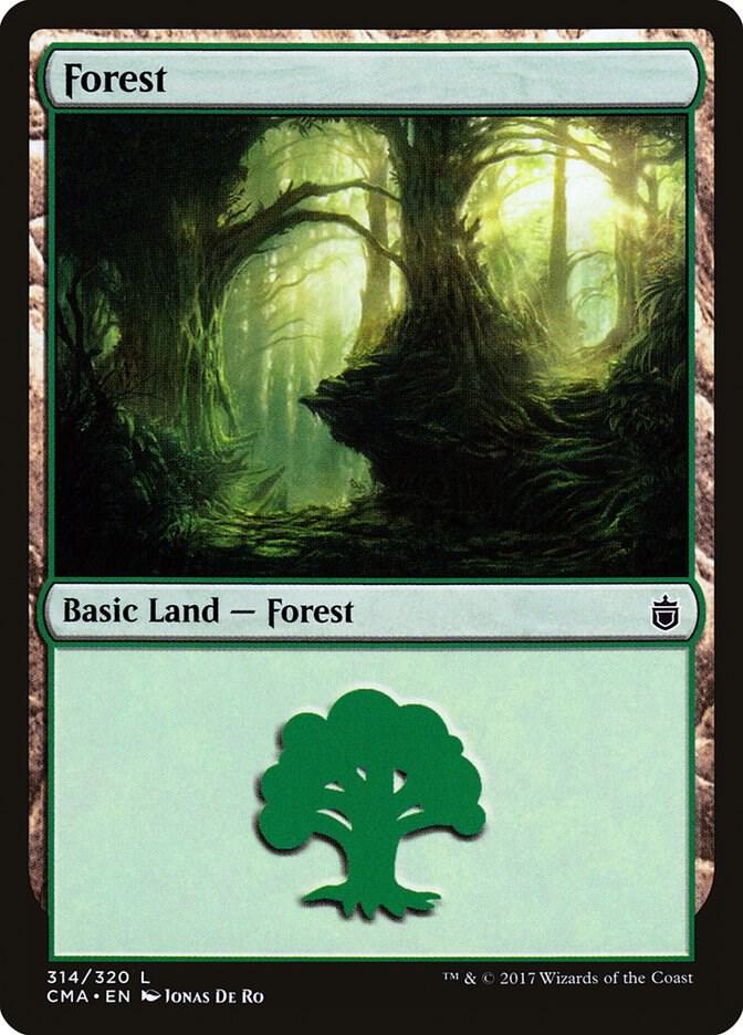 Forest 314 card from Commander Anthology