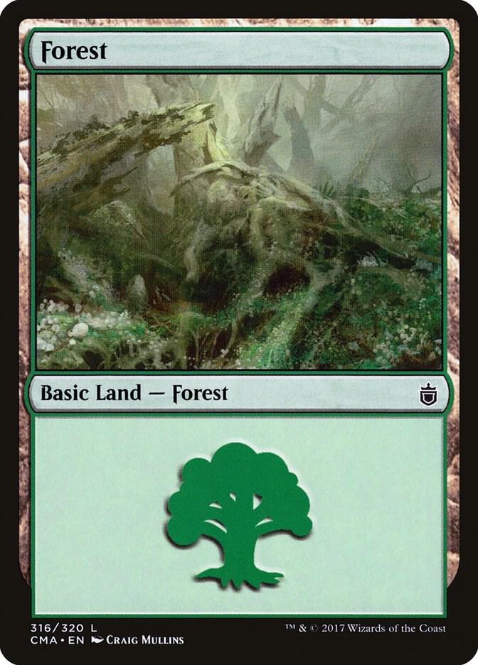Forest 316 card from Commander Anthology