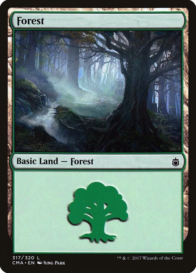Forest 317 card from Commander Anthology