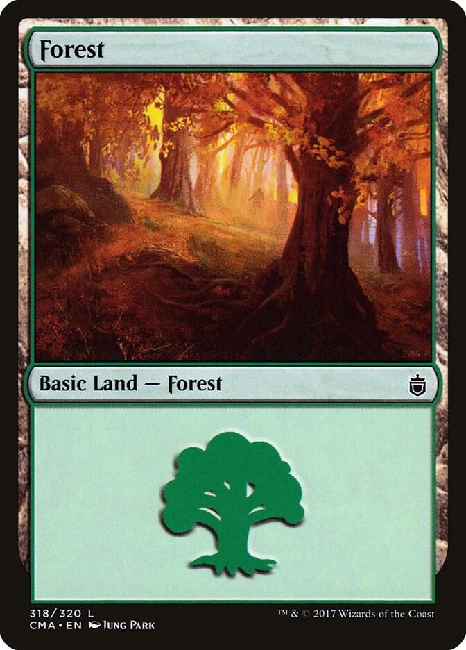 Forest 318 card from Commander Anthology