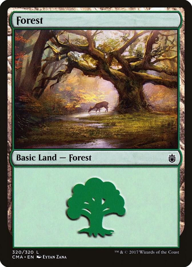 Forest 320 card from Commander Anthology
