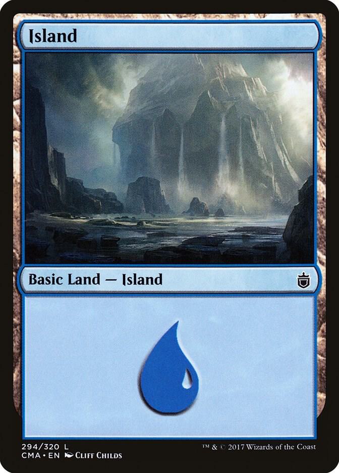 Island 294 card from Commander Anthology