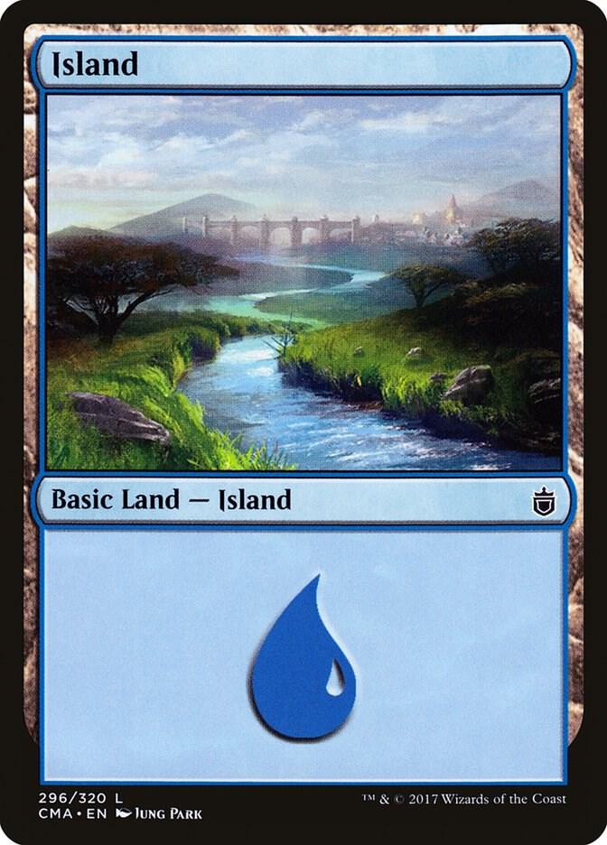 Island 296 card from Commander Anthology