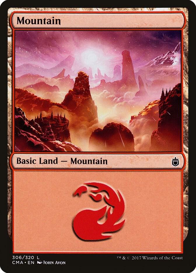 Mountain 306 card from Commander Anthology