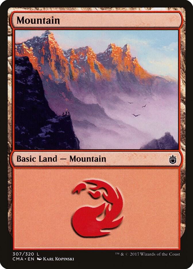 Mountain 307 card from Commander Anthology