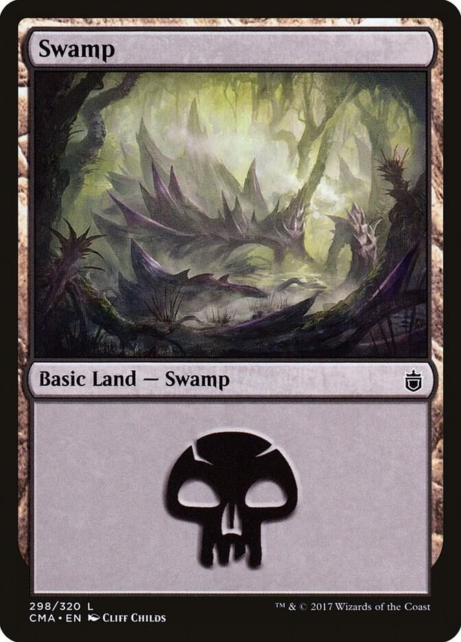 Swamp 298 card from Commander Anthology