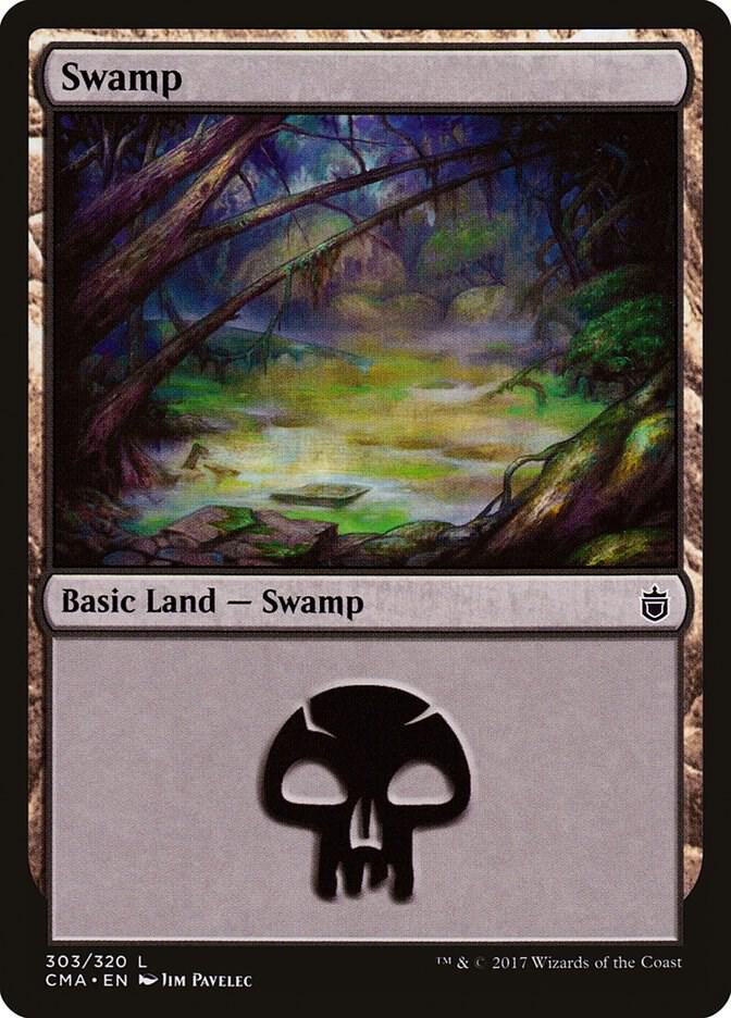 Swamp 303 card from Commander Anthology