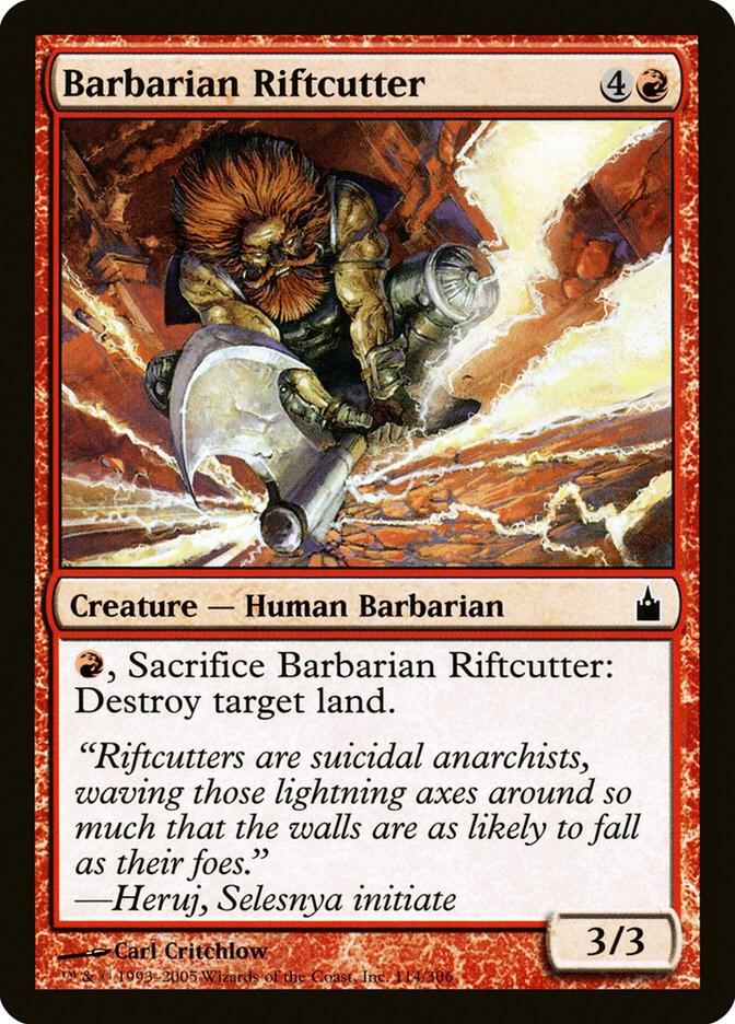 Barbarian Riftcutter 114 card from Ravnica: City of Guilds