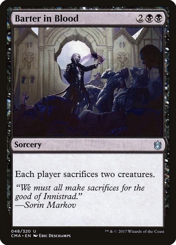Barter in Blood 48 card from Commander Anthology