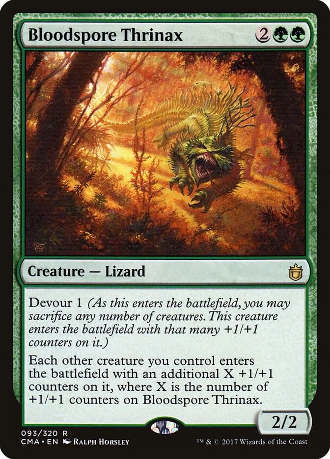 Bloodspore Thrinax 93 card from Commander Anthology