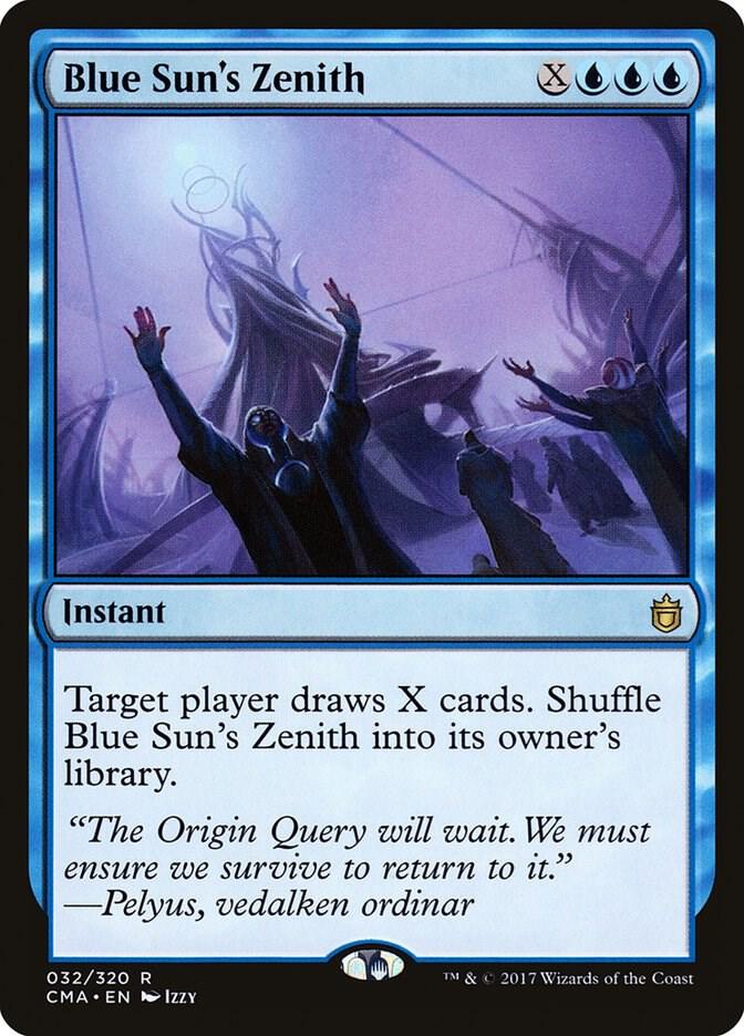 Blue Sun's Zenith 32 card from Commander Anthology