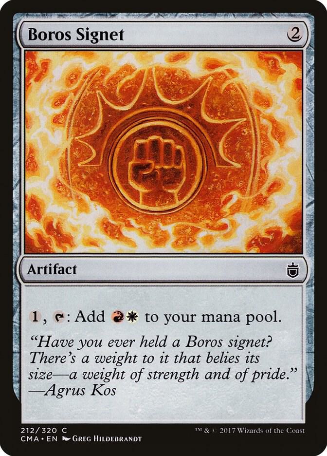 Boros Signet 212 card from Commander Anthology