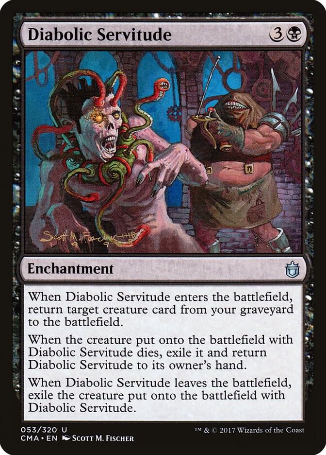 Diabolic Servitude 53 card from Commander Anthology