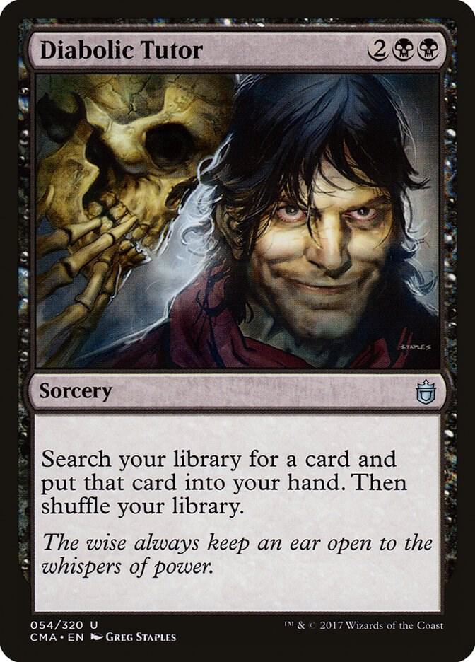Diabolic Tutor 54 card from Commander Anthology