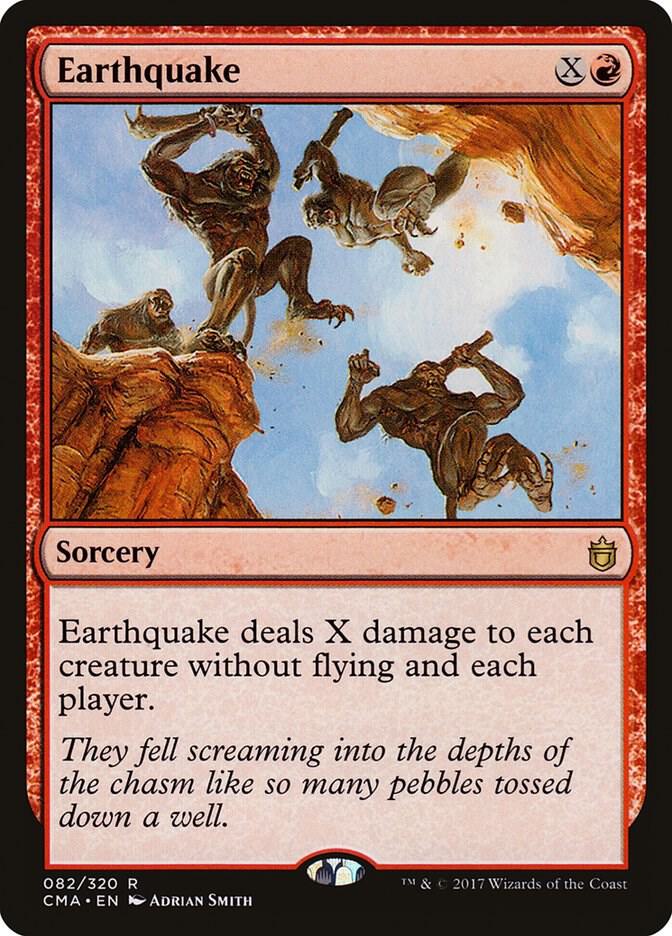 Earthquake 82 card from Commander Anthology
