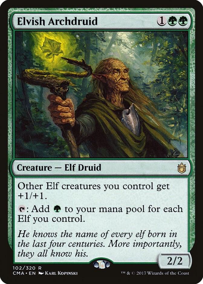 Elvish Archdruid 102 card from Commander Anthology