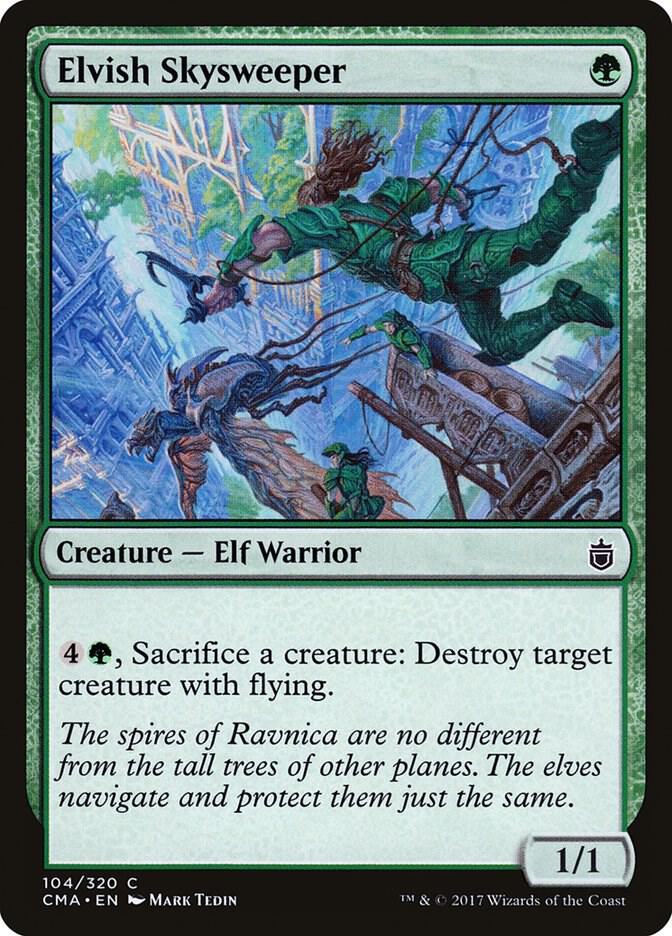 Elvish Skysweeper 104 card from Commander Anthology