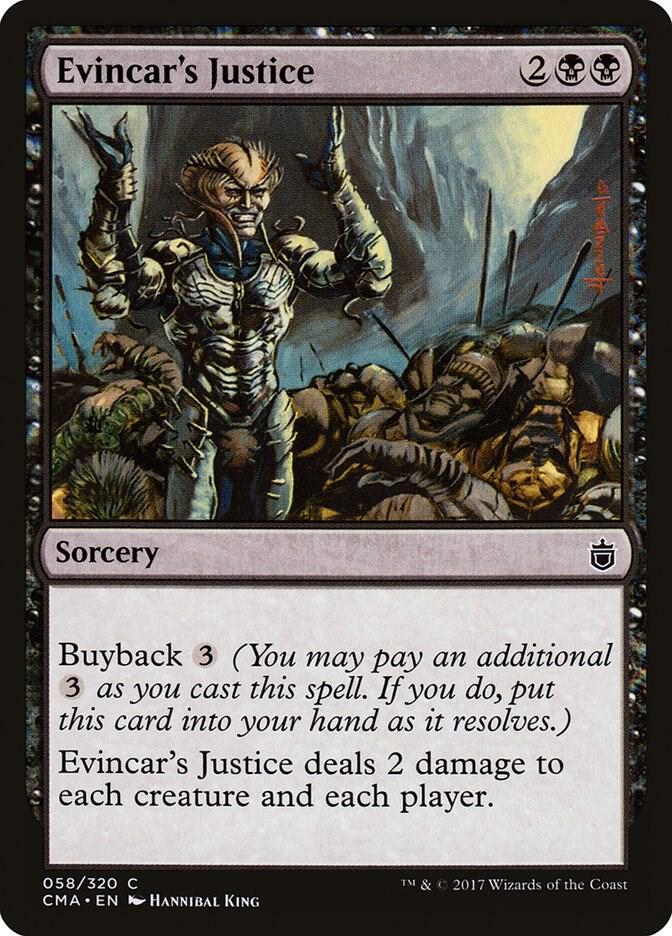 Evincar's Justice 58 card from Commander Anthology