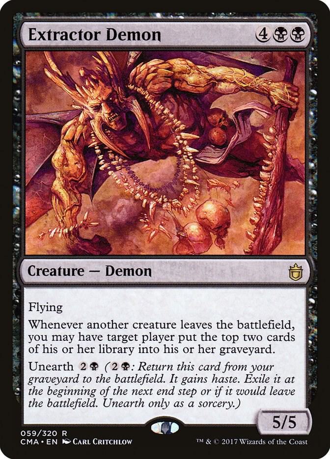 Extractor Demon 59 card from Commander Anthology