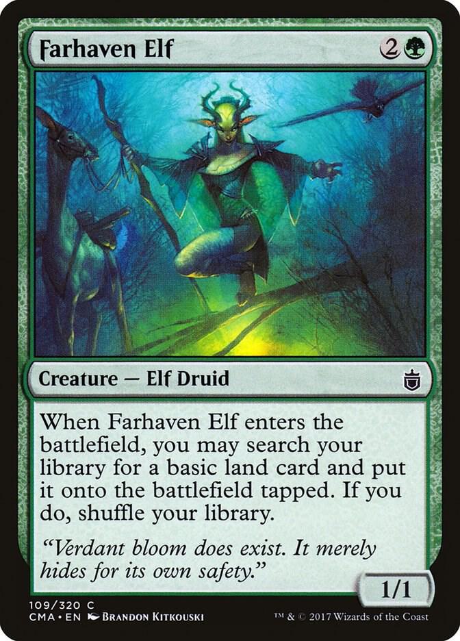 Farhaven Elf 109 card from Commander Anthology