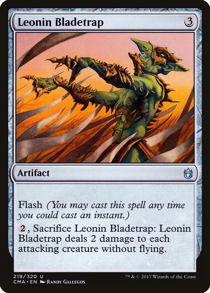 Leonin Bladetrap 219 card from Commander Anthology