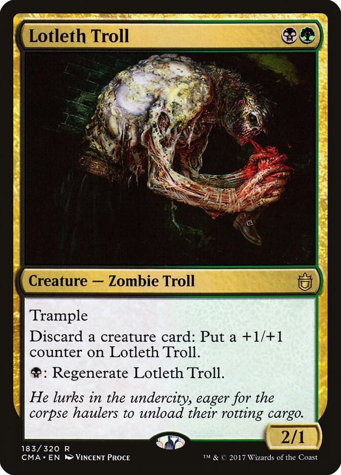 Lotleth Troll 183 card from Commander Anthology