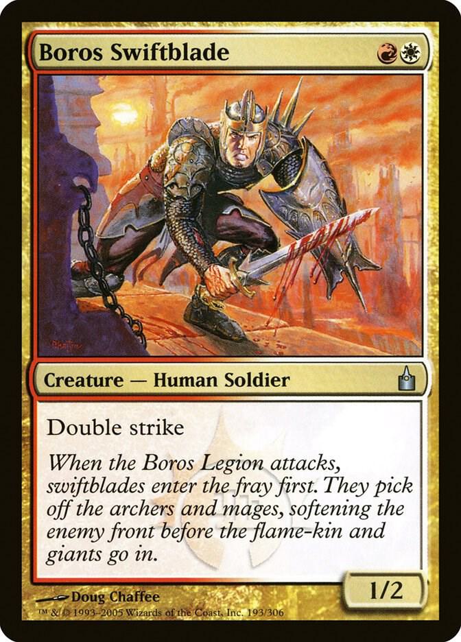 Boros Swiftblade 193 card from Ravnica: City of Guilds