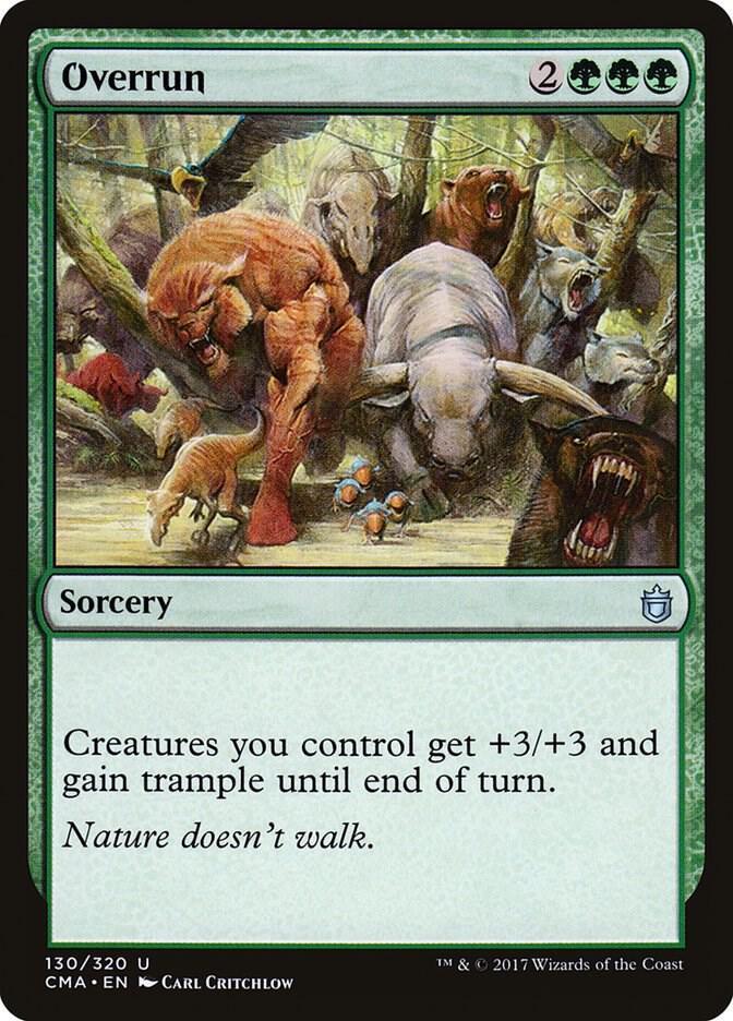 Overrun 130 card from Commander Anthology