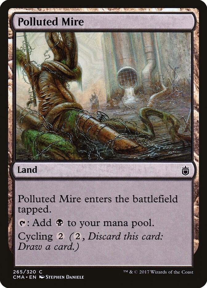 Polluted Mire 265 card from Commander Anthology