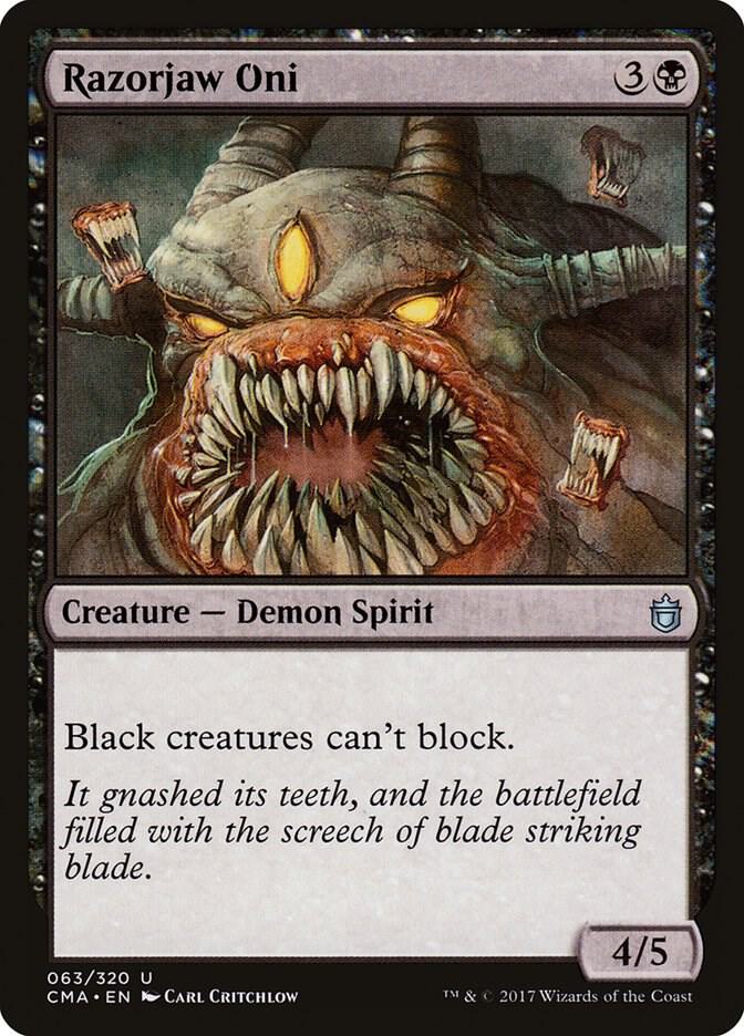 Razorjaw Oni 63 card from Commander Anthology