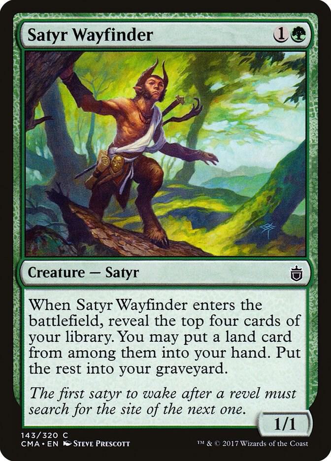 Satyr Wayfinder 143 card from Commander Anthology