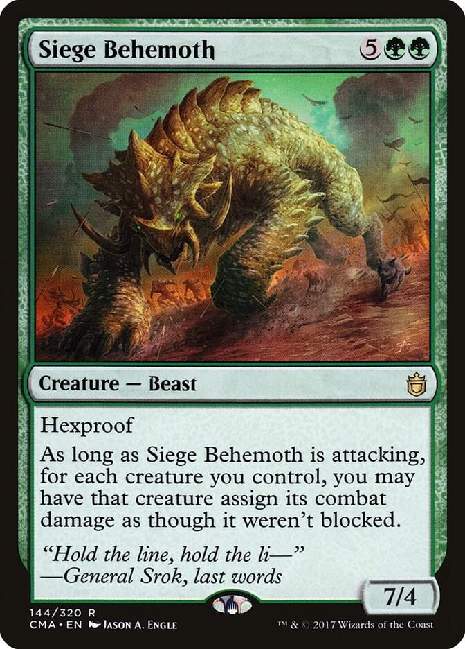 Siege Behemoth 144 card from Commander Anthology