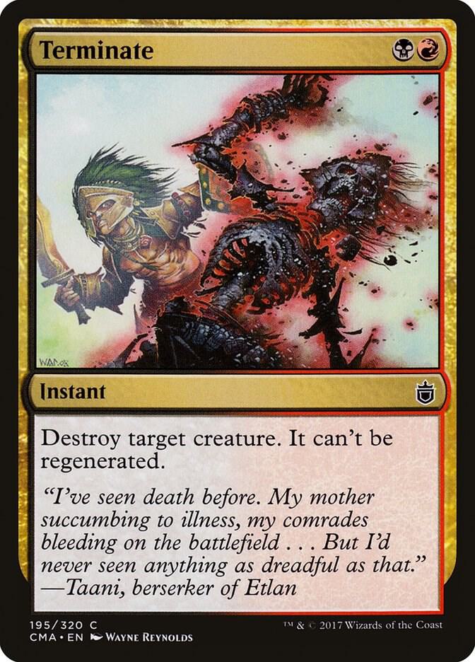 Terminate 195 card from Commander Anthology