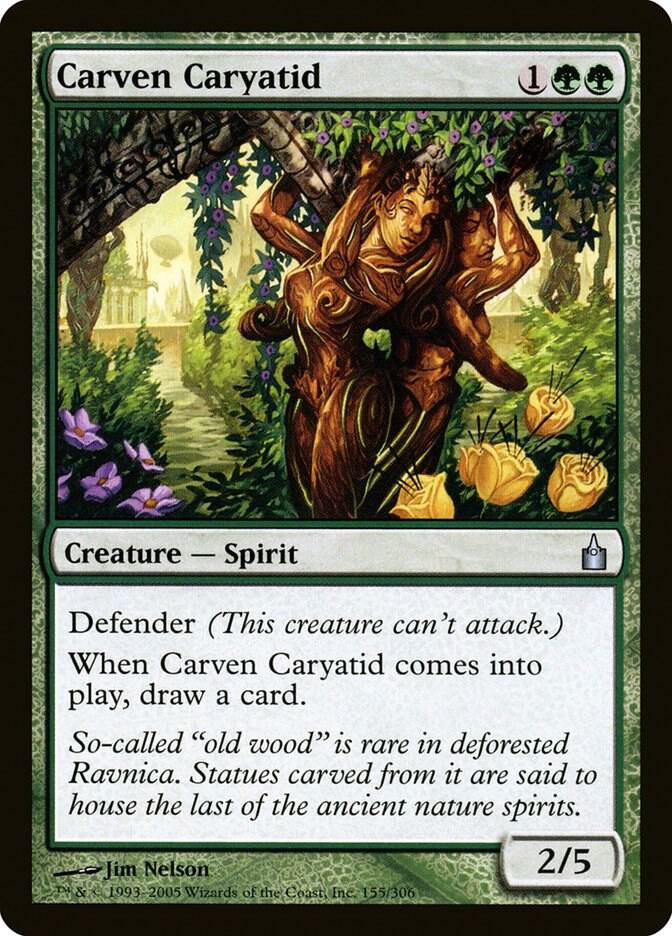 Carven Caryatid 155 card from Ravnica: City of Guilds