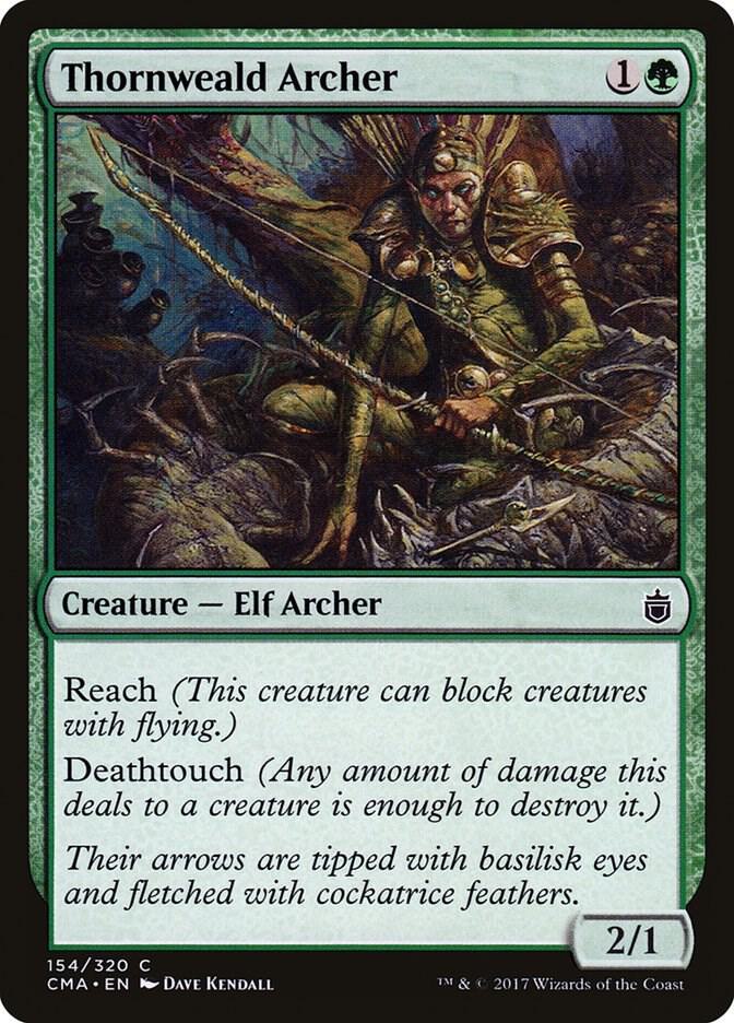 Thornweald Archer 154 card from Commander Anthology