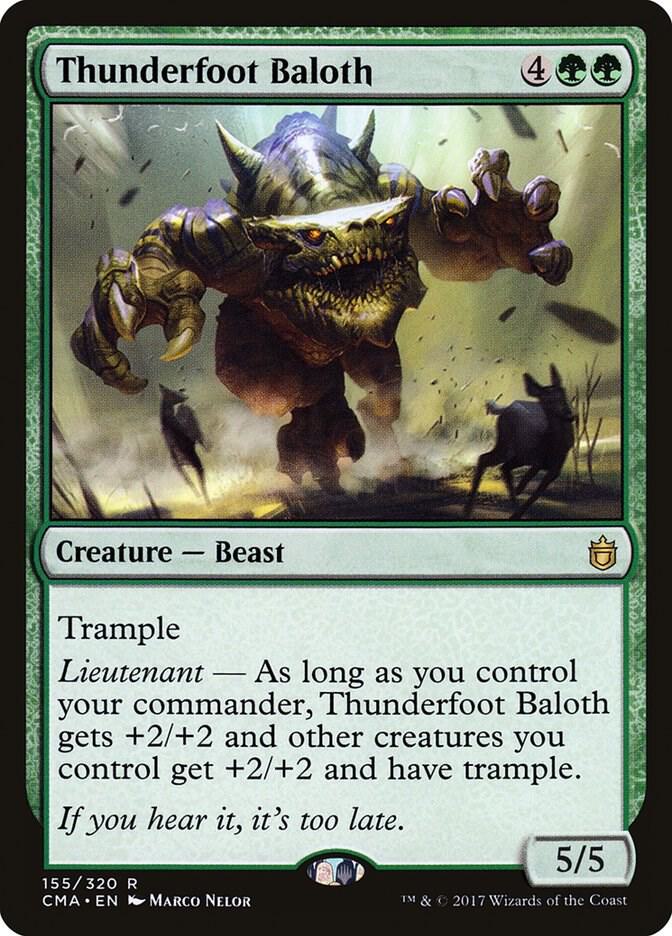Thunderfoot Baloth 155 card from Commander Anthology