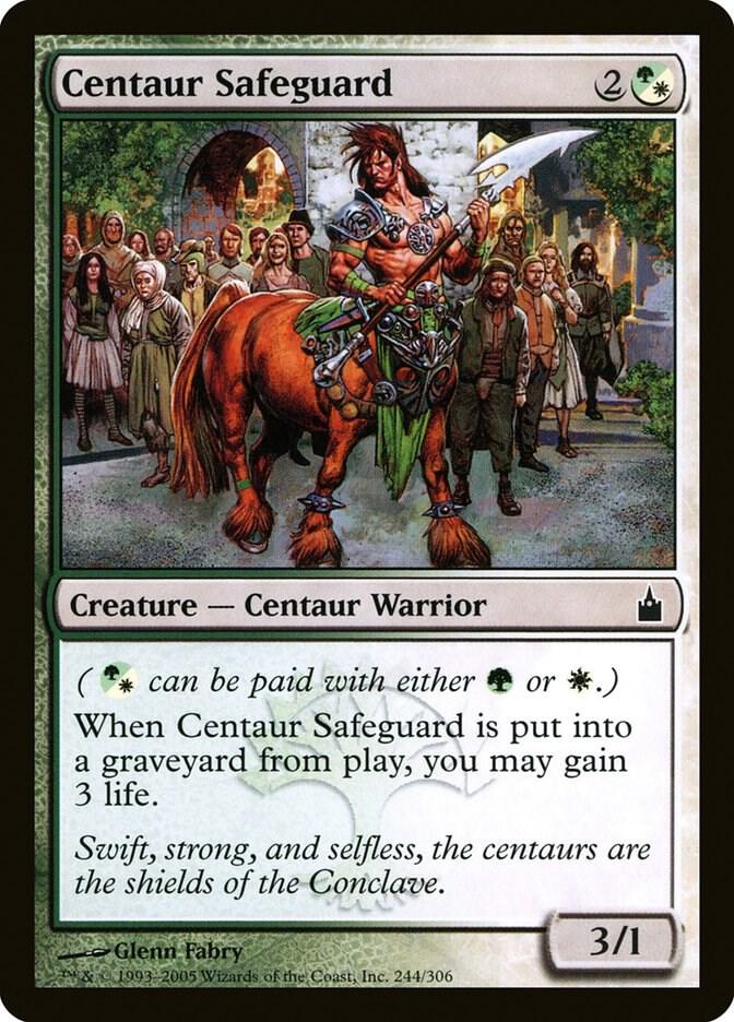 Centaur Safeguard 244 card from Ravnica: City of Guilds