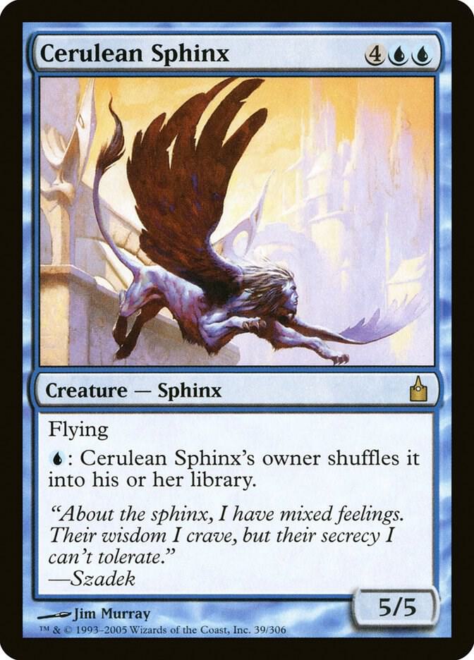 Cerulean Sphinx 39 card from Ravnica: City of Guilds