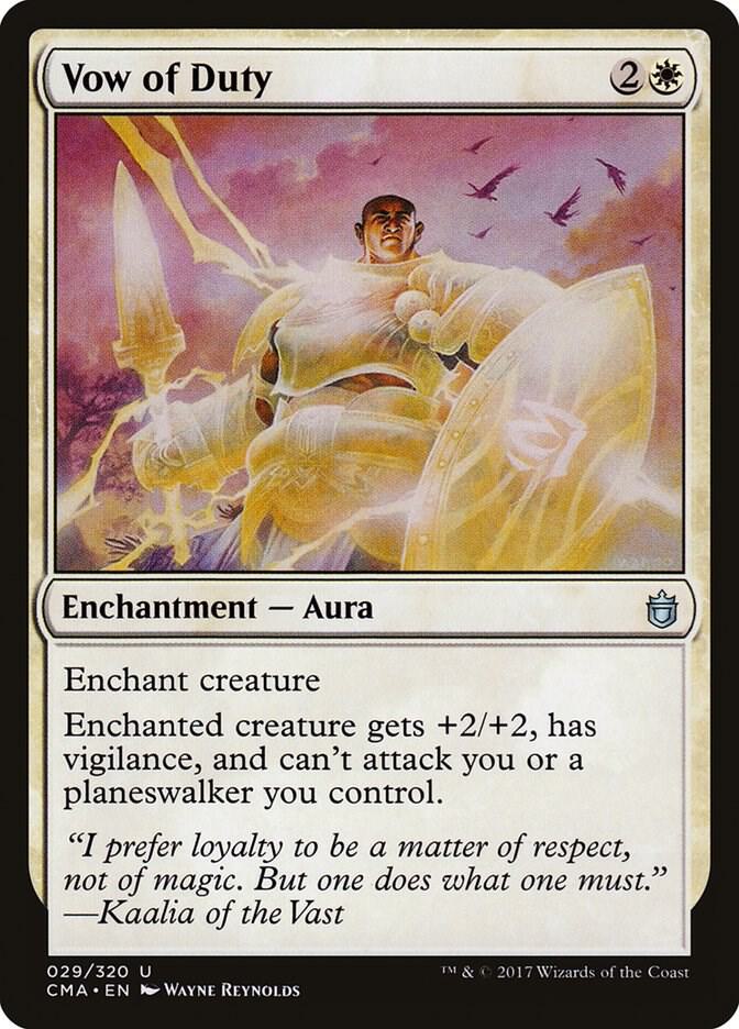 Vow of Duty 29 card from Commander Anthology