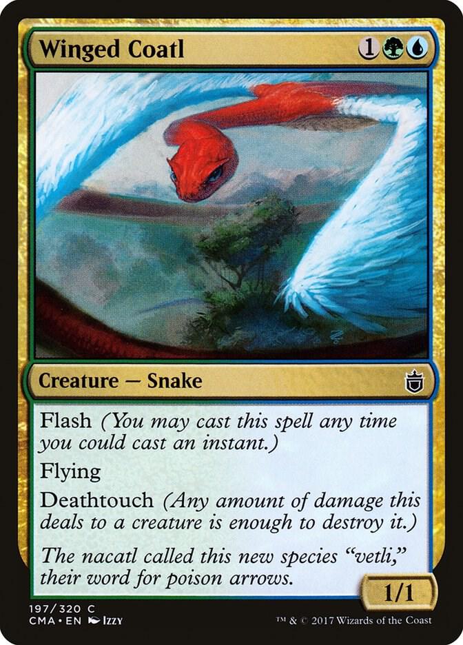 Winged Coatl 197 card from Commander Anthology