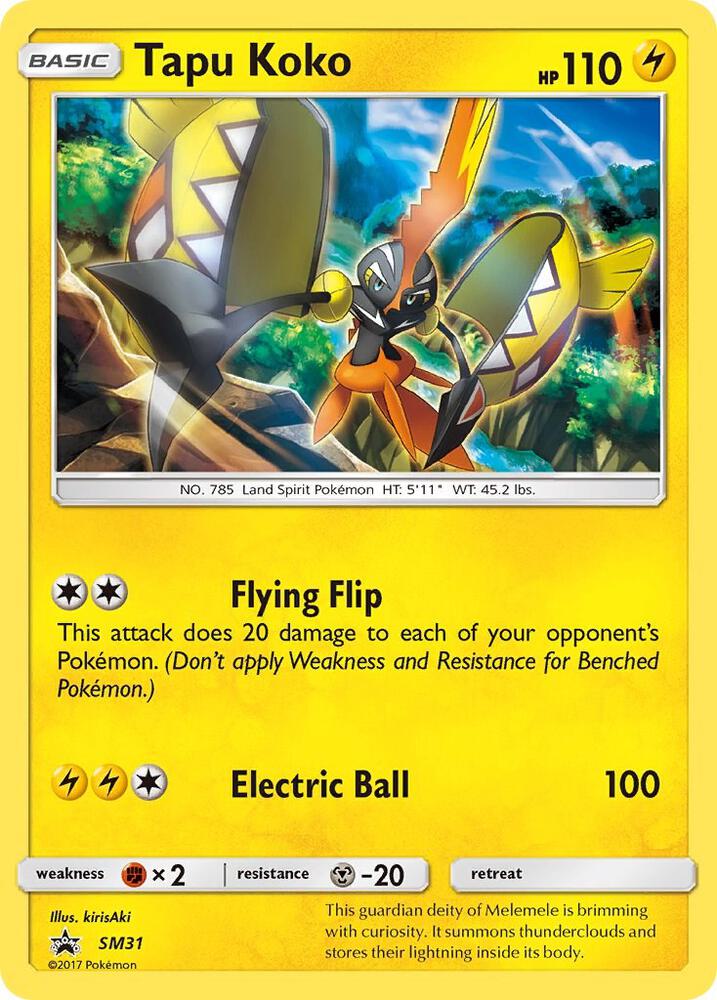 Tapu Koko SM31 card from SM Promos