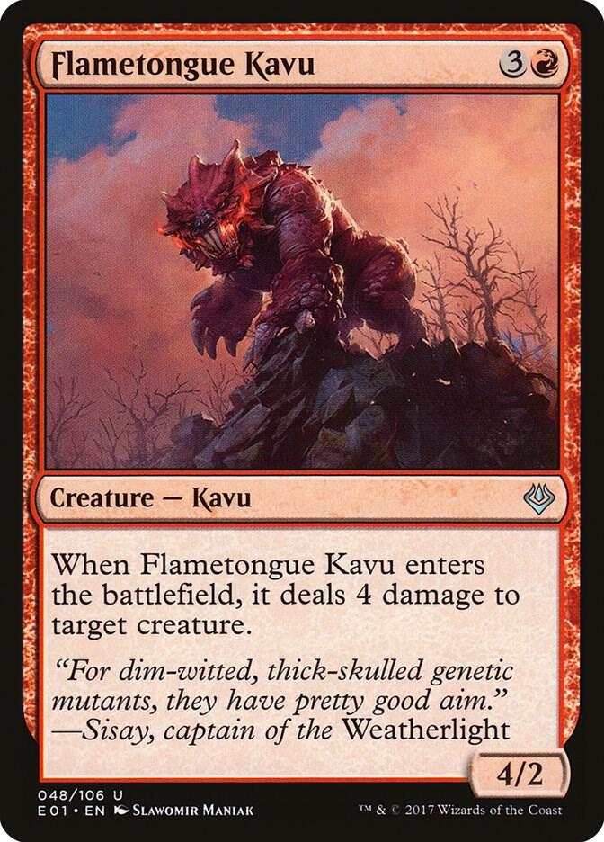 Flametongue Kavu 48 card from Archenemy: Nicol Bolas