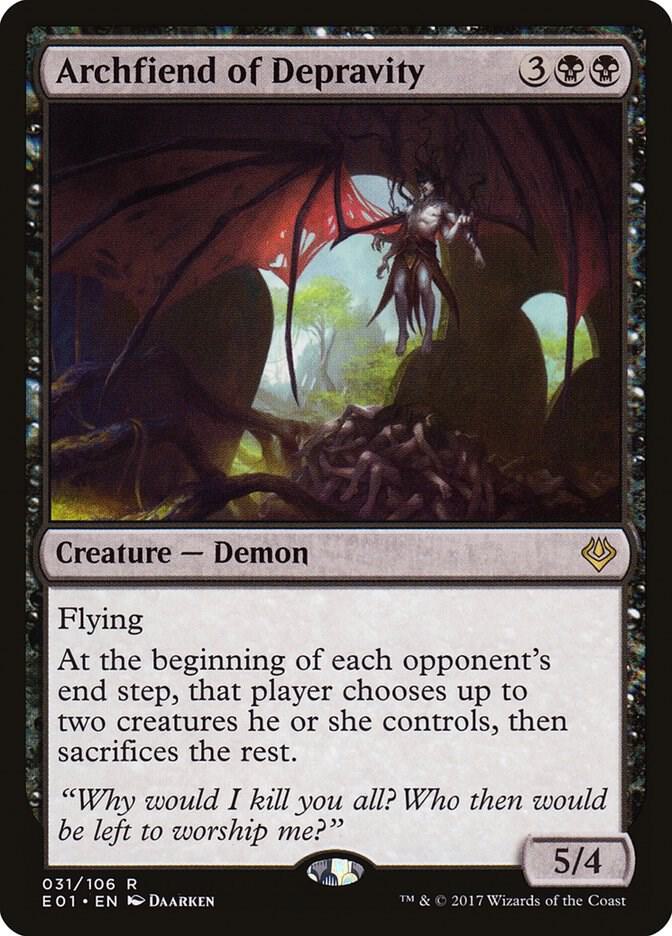 Archfiend of Depravity 31 card from Archenemy: Nicol Bolas